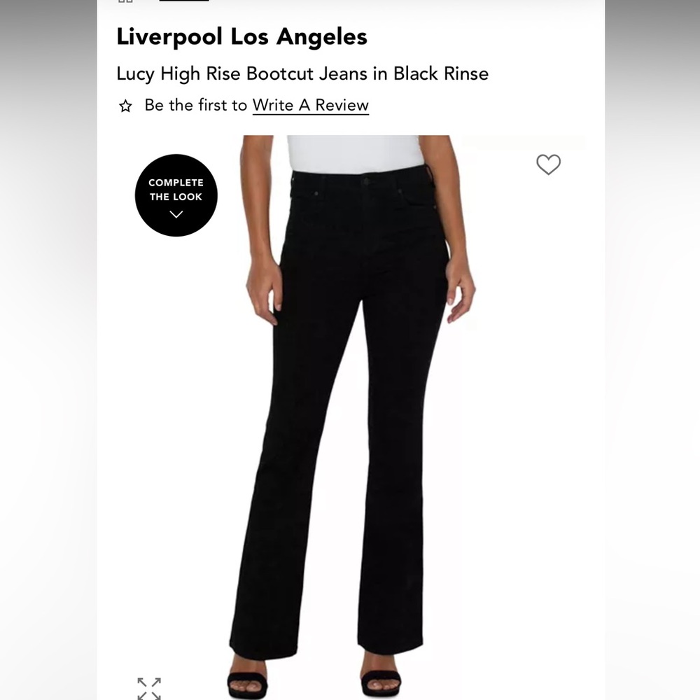 Liverpool Women's Lucy Black Bootcut Jeans